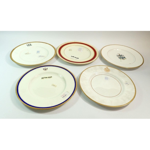 84 - Four Spode Blue Room plates and a quantity of Royal Worcester sample pattern plates