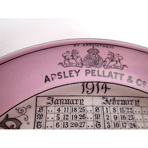 92 - An Apsley Pellatt & Co Falcon Glass Works advertising plate, 1759-1914, 21cm