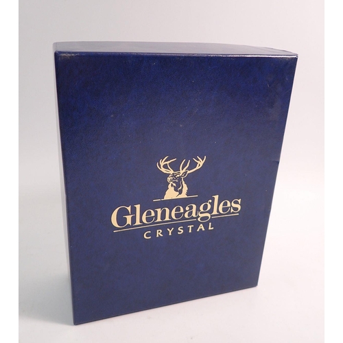 143 - A Gleneagles crystal 'The St Andrews Collection' boxed set liqueur decanter and two whisky glasses