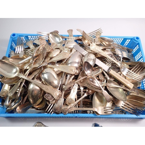 175 - A large quantity of various silver plated cutlery