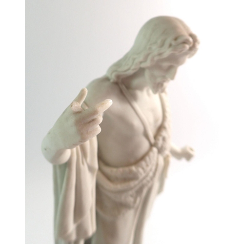 22 - A Bing & Grondahl Parian figure of John the Baptist, 37cm tall