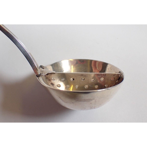 277 - A silver mint sauce ladle with strainer, London 1933 by David Fullerton, 42g, 12.5cm