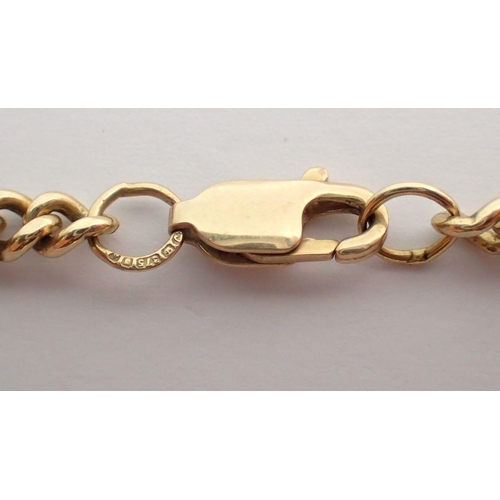 524 - A 9 carat gold chain necklace, 53cm long, 17.7g