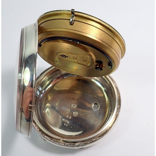 710 - A Victorian silver pocket watch - Alfred Stradling, Cirencester, Birmingham 1891 by LJW