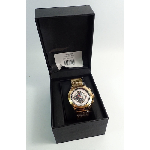 714 - A Gamages of London Liberty gold gentleman's wrist watch - boxed