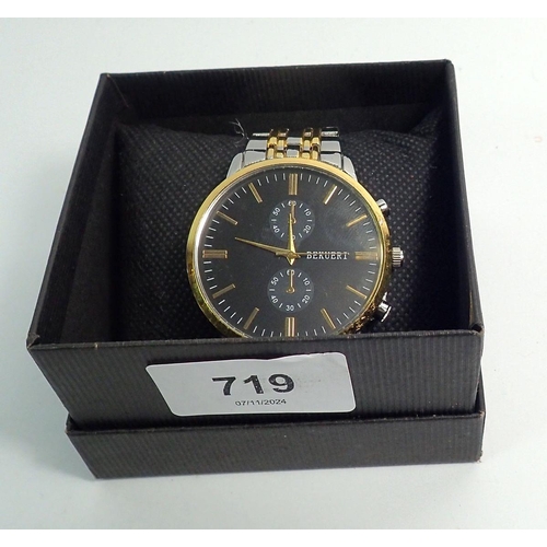 719 - A ladies dress watch and matching bracelet and a genteman's Bekvert watch