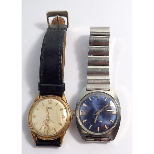 720 - Two Avia gents mechanical wrist watches, one with blue dial and calendar feature on a steel bracelet... 