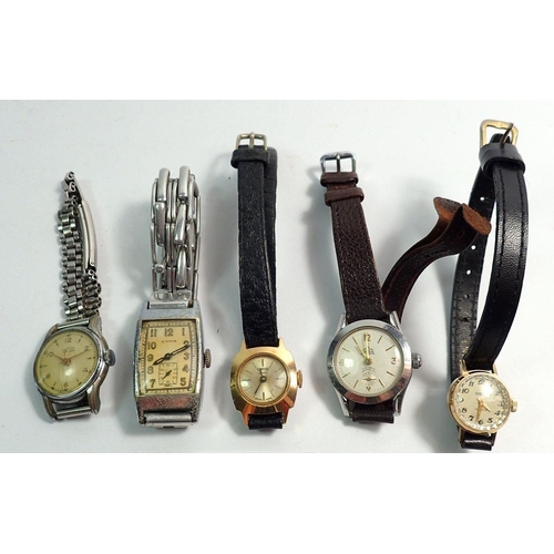 724 - Five mechanical wrist watches including a vintage Cyma watch