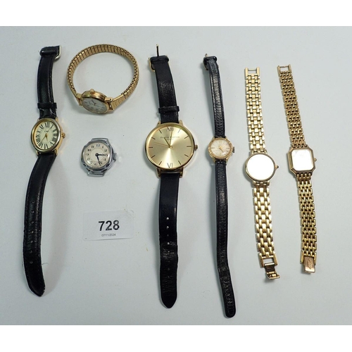 728 - Seven ladies watches including Sekonda, Rotary etc.