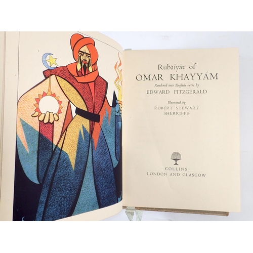 748 - Rubaiyat of Omar Khayyam, illustrated by Robert Stewart Sheriff's published by Collins 1947 - boxed,... 