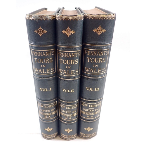 769 - Tours in Wales by Thomas Pennant in three volumes, published by Humphreys, 1883