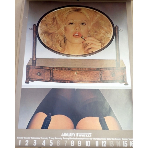 791 - A Pirelli Alan Jones 1973 Calendar and a box of erotic books