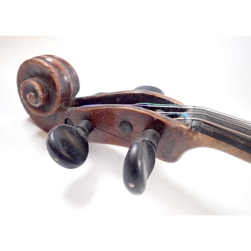 819 - A late 18th century viola in case, 15 2/8 inch back