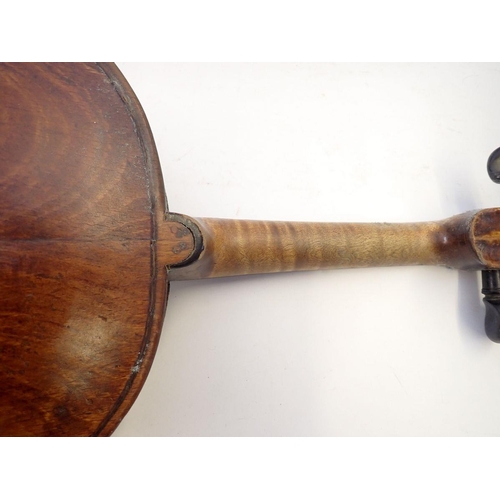 819 - A late 18th century viola in case, 15 2/8 inch back