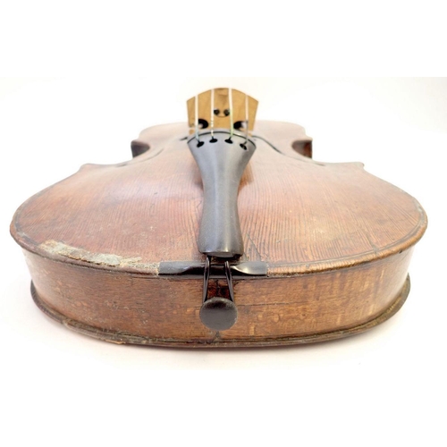 819 - A late 18th century viola in case, 15 2/8 inch back