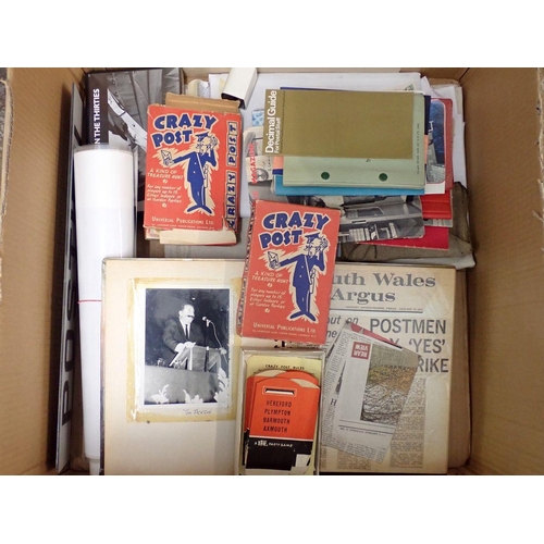 824 - A collection of GPO Post Office collectables and ephemera including wall clock, post sacks, bags, ha... 