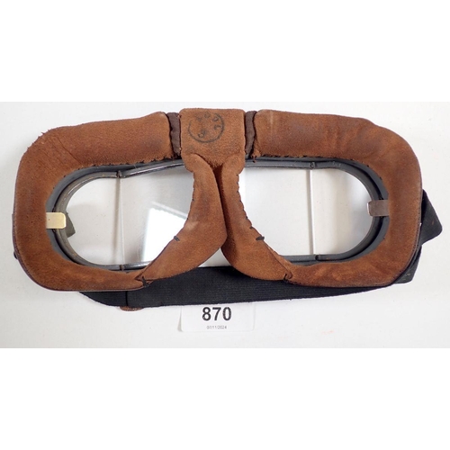 870 - A set of WWII RAF flying goggles Mk VIII with orignal box