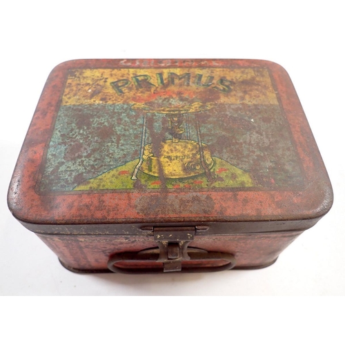 932 - A Primus stove, cased and an ammunition box '7.62 MM Ball LZAZ', 30cm wide