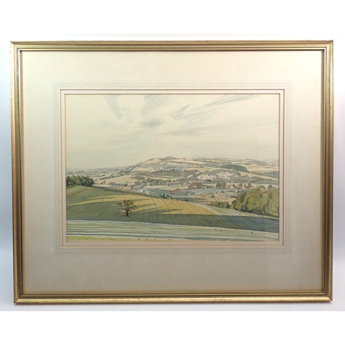 1097 - Peter Iden - Arun Valley from Bury Hill, Sussex, 25 x 36.5cm