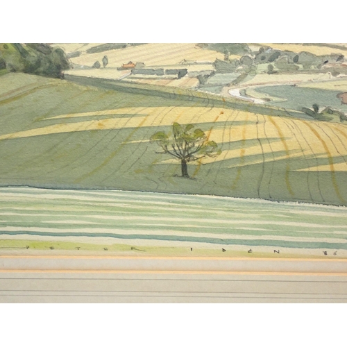 1097 - Peter Iden - Arun Valley from Bury Hill, Sussex, 25 x 36.5cm