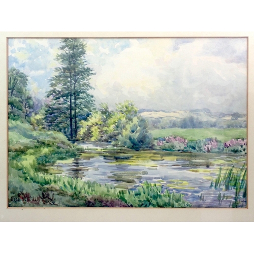 1116 - Alan White - watercolour 'Welsh River Scene' 24 x 34cm