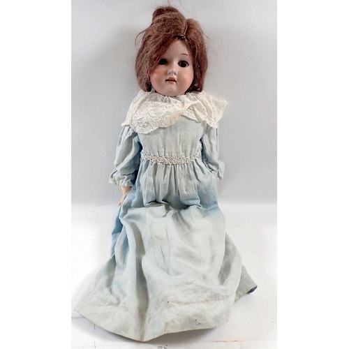 1225 - An Armand Marseille '2 1/2 Depo 370' bisque headed doll with kid leather and composition body, 49cm