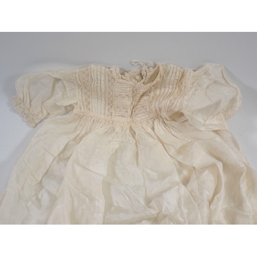 1231 - A Victorian lace christening gown and bonnet with two other more modern childrens outfits and a Dean... 