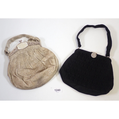 1240 - Two antique ladies evening bags