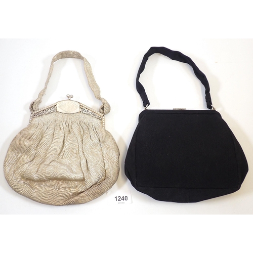 1240 - Two antique ladies evening bags