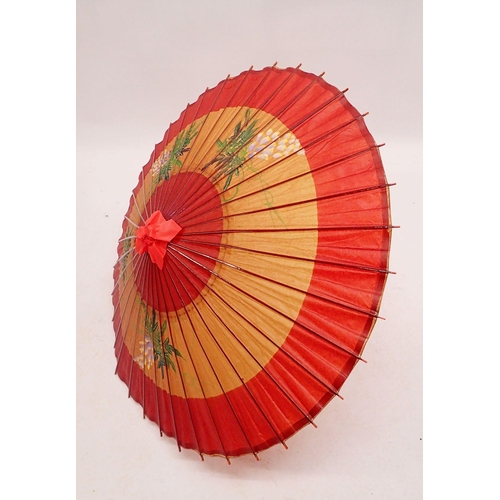 1301 - A vintage Japanese paper parasol in bag