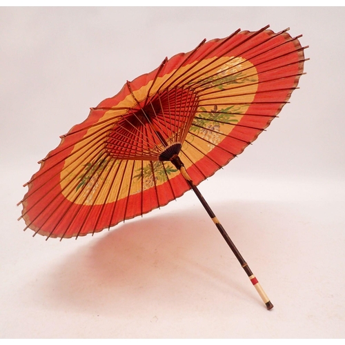 1301 - A vintage Japanese paper parasol in bag