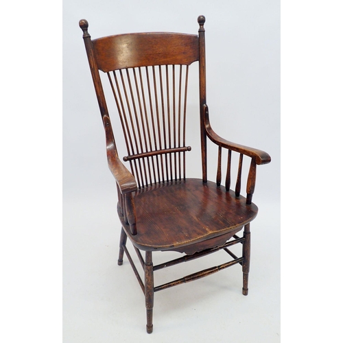 1329 - A 19th century comb back country chair