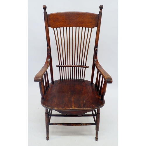 1329 - A 19th century comb back country chair