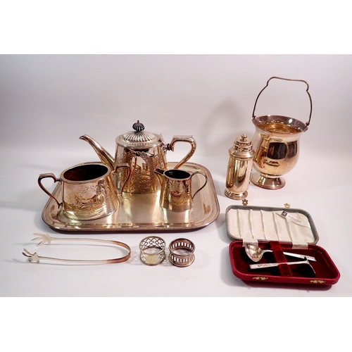 251 - A collection of various silver plated items