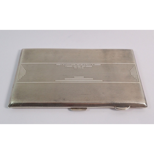 272 - A silver cigarette case, Birmingham 1939 by CET, 14 x 8.5cm, 201g