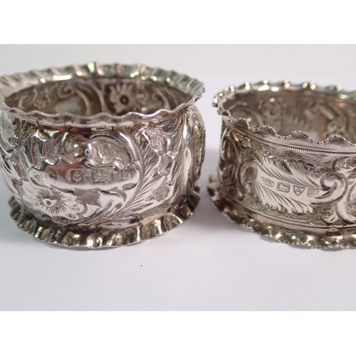 286 - Two silver napkin rings, Chester1902 and Birmingham 1900