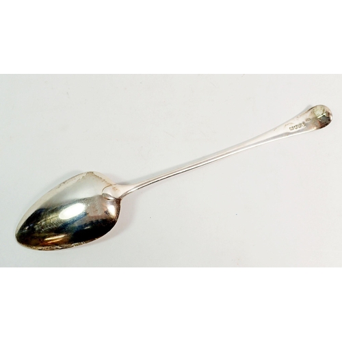 328 - A Georgian silver basting spoon, London 1803, Thomas Dicks, 30.5cm long, 100g