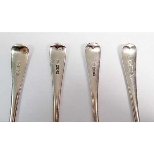 341 - Four silver tablespoons, London 1908, Josiah Williams & Co. 309g