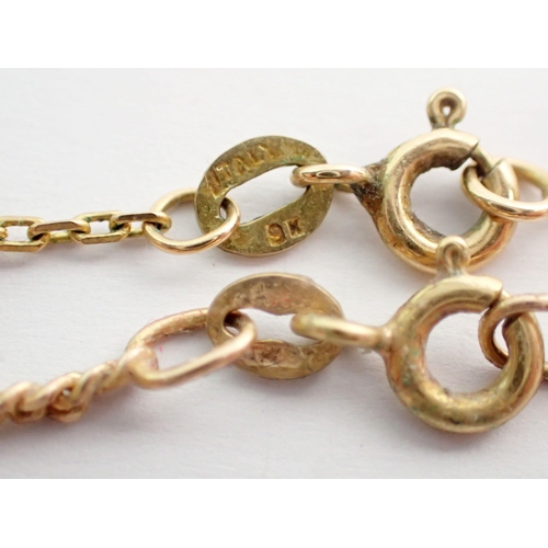 458 - Two 9 carat gold chains - one a/f, 6g