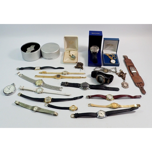 613 - A box of various gents and ladies watches