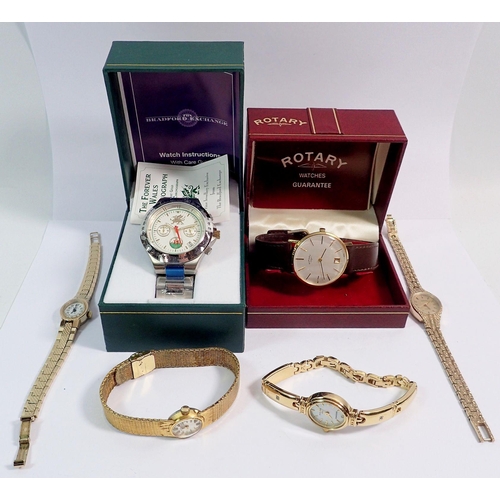 617 - A group of watches including Bradford Exchange Forever Wales gentleman's watch, Rotary, Sekonda etc.