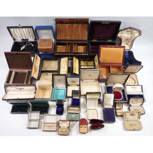 618 - A collection of over thirty jewellery, watch and other boxes including Goldsmiths & Silversmiths, Ro... 