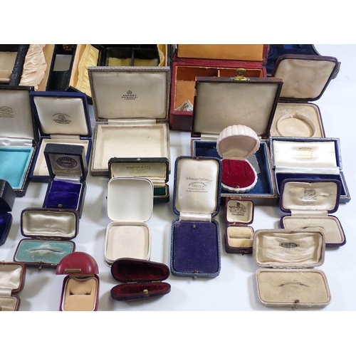 618 - A collection of over thirty jewellery, watch and other boxes including Goldsmiths & Silversmiths, Ro... 