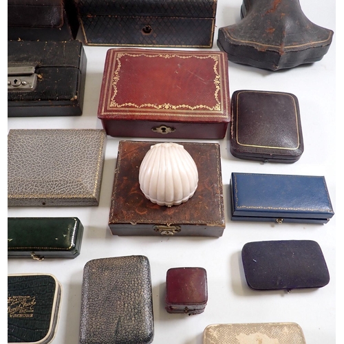 618 - A collection of over thirty jewellery, watch and other boxes including Goldsmiths & Silversmiths, Ro... 