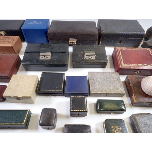 618 - A collection of over thirty jewellery, watch and other boxes including Goldsmiths & Silversmiths, Ro... 