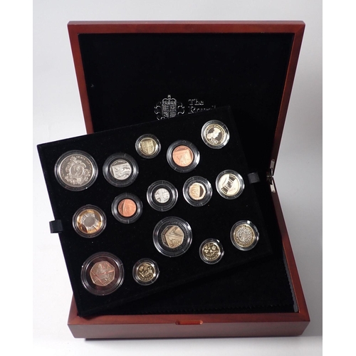 636 - A Royal Mint 2014 United Kingdom premium proof coin set in presentation box with COA