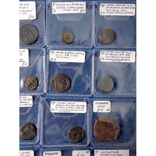 653 - A collection of ancient coins, mainly Roman (ex dealer stock valued at £700+) variable condition - g... 