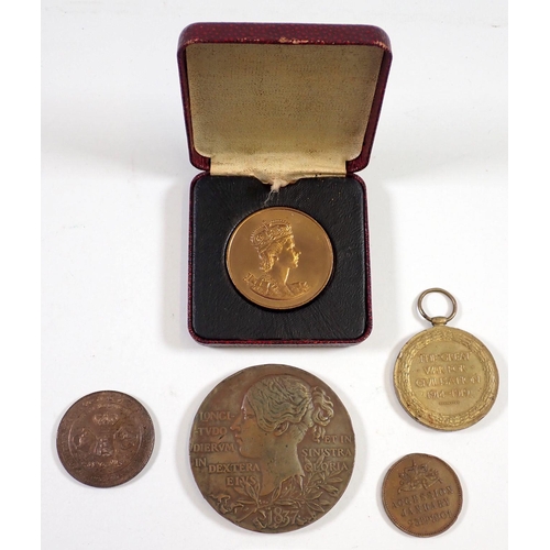 667 - A collection of medals including a large Victoria diamond jubilee medal 1897, four generations of th... 