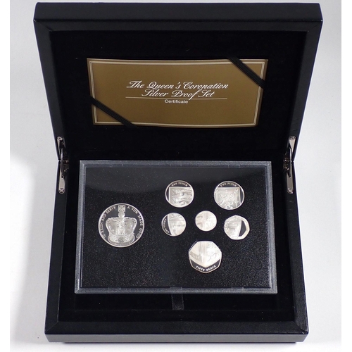 784 - A Royal Mint 2013 Queens Coronation silver proof set in presentation case, limited edition presentat... 