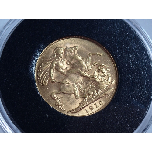 797 - An Edward VII 1910 gold sovereign